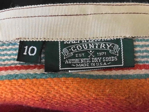 Ralph Lauren Country Indian Blanket Wool Wrap Skirt Navajo