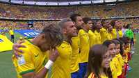 ブラジルvsコロンビア!! まずは国歌斉唱対決から♫