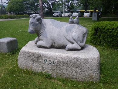 栃木県農業大学校の浅賀の彫刻