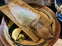 魚好亭 (ヤリイカ活造り)