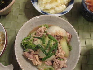 白菜と豚肉のオイスターソース煮