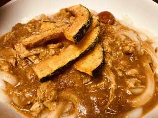 福来みかん入り七味、自作レトルトカレーうどん 福来みかん入り七味、自作レトルトカレーうどん