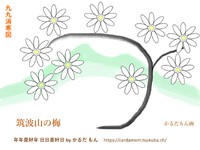 筑波山の梅をイメージした『九九消寒図』
