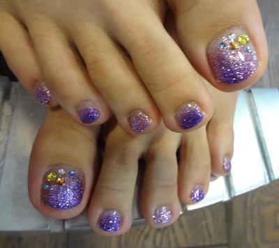ラメグラデーションネイル☆