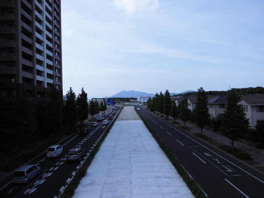 路跨橋から筑波山方面を望む（２０１５年６月７日撮影）