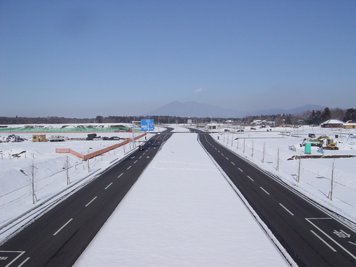 路跨橋から筑波山方面を望む（２００６年１月２２日撮影）