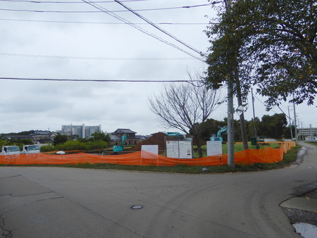筑波ハム近く鹿島神社前でしおどめ保育園の建設工事が始まった！