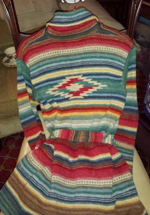 VTG  Lauren RALPH LAUREN Navajo Southwest Belted Sweater