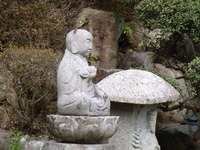 ジョウビタキ×お地蔵さん