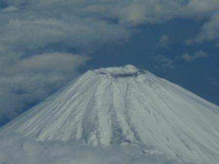 飛行機から見る富士山！