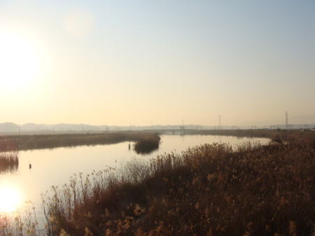 恋瀬川の夕暮れ