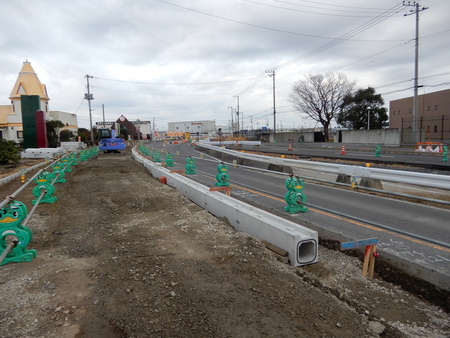 県道土浦境線４車線化工事が急ピッチで進められている！