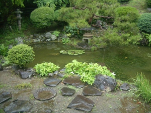 辻山の庭園と三味線